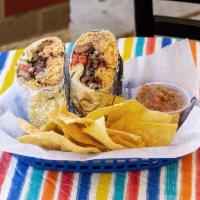 Regular Burrito · Come with rice, beans, pico de gallo, and cheese. Served with chips.