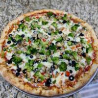Veggie Pizza  · Sauteed mushrooms, bell peppers and onions with 100% pure mozzarella cheese.
