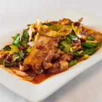 604. Double Sauteed Pork Dinner · Hot & spicy.
