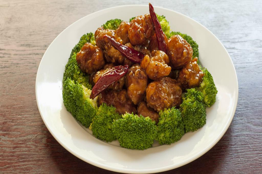 General Tso's Chicken with Broccoli.5 · Spicy. with choice of rice