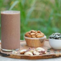 Nut Case Blend · Almonds, Brazil nuts, pumpkin seeds, coconut, strawberries, banana, almond milk, cacao, gree...