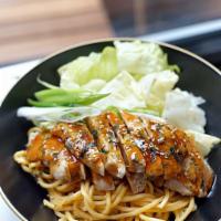 Chicken Noodle · Ramen Noodle, Teriyaki Chicken, Iceberg Lettuce, Seaweed, Scallion