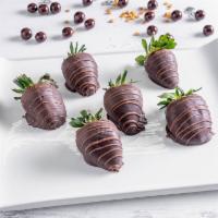 1 pound Dark Chocolate Covered Strawberries · Our most POPULAR item! 

Dipped fresh to order, our juicy strawberries will have you coming ...