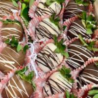 1 pound Mixed Chocolate Covered Strawberries · Our most POPULAR item! 

Dipped fresh to order, our juicy strawberries will have you coming ...