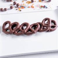 Dark Chocolate Covered Pretzels · Sweet and Salty!
Simple yet satisfying... enjoy these five Dark Chocolate Covered Pretzels. 