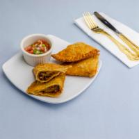 Empanadas · 2 patties. Beef  chicken cheese 