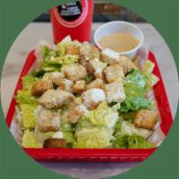 Caesar Salad · Lettuce, Parmesan cheese, croutons, and Caesar dressing.