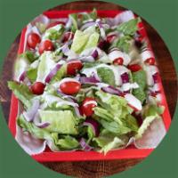 Tossed Salad · Lettuce, tomato, onions, and dressing.