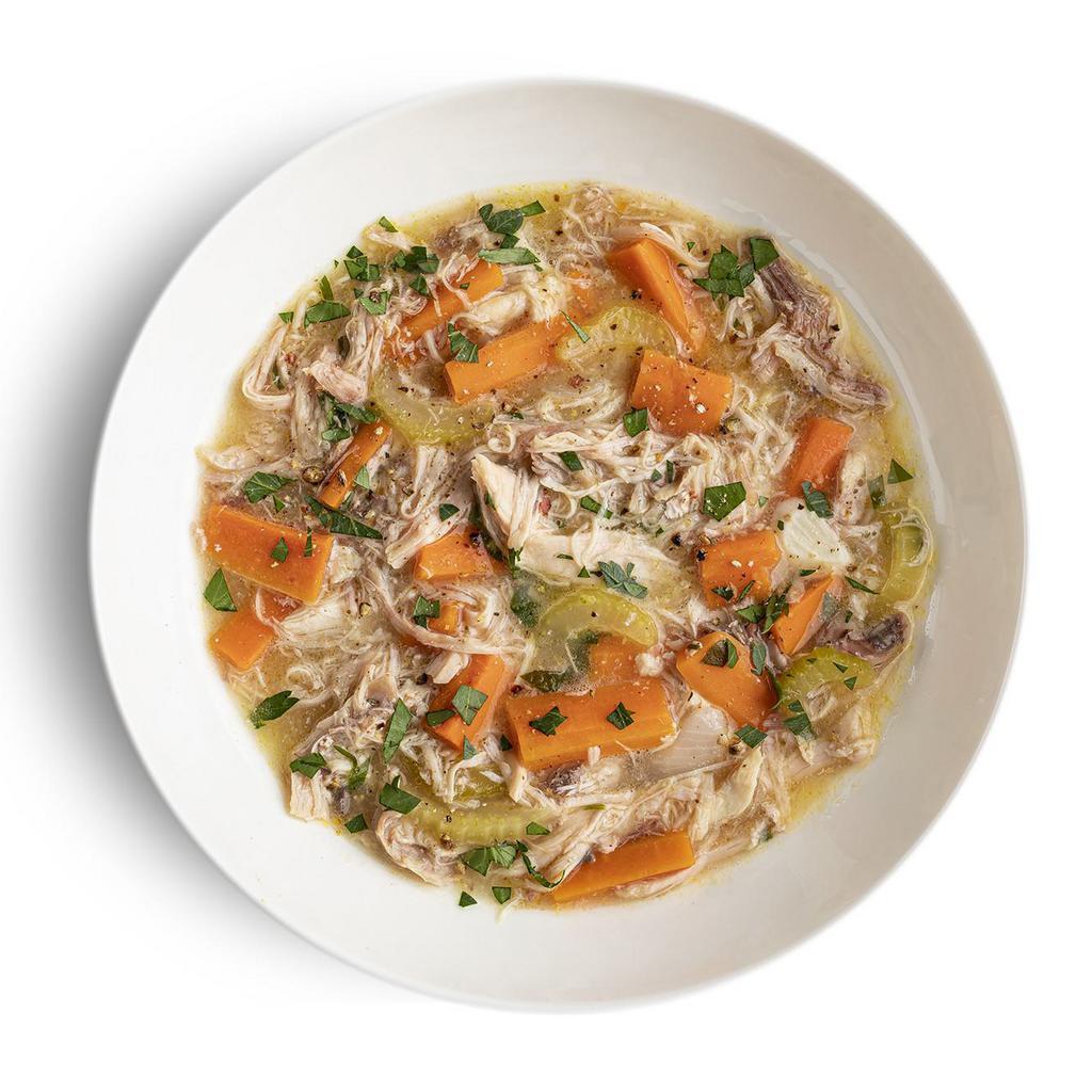 Bubbie's Chicken Soup · Our version made with matzoh balls will make you wonder why anyone ever used noodles.