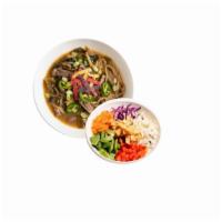 Hangover Soup and Salad · 12 oz. Asian flavors with noodles, egg and beef makes the day after the night out worth it.