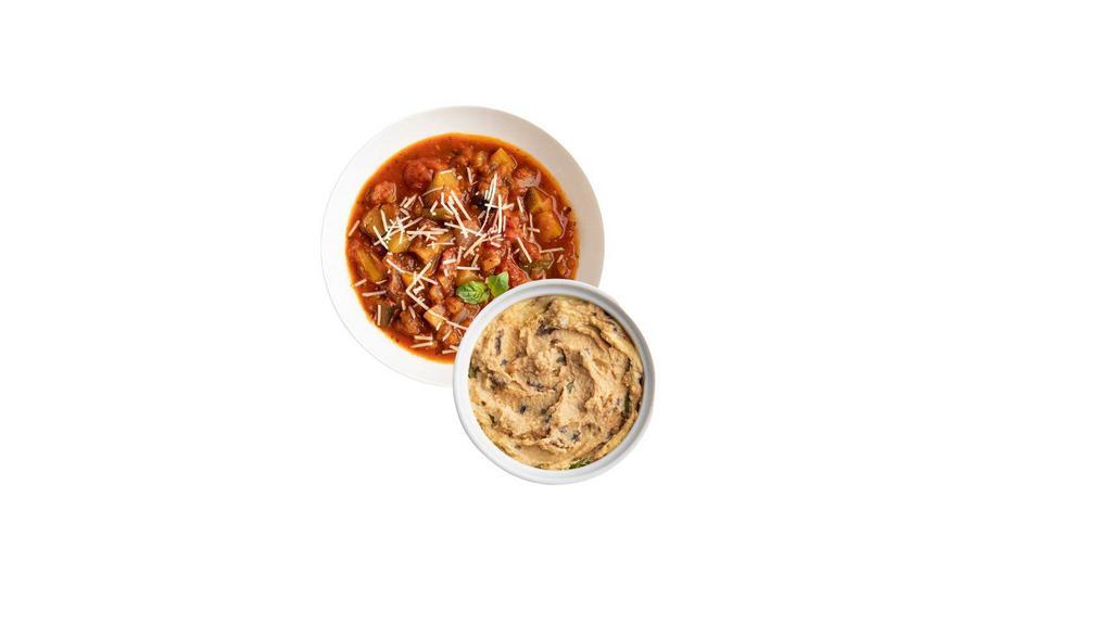 Ratatouille Soup and Spread · 12 oz. The classic medley of vegetables, nestled in a tasty tomato broth with a kick of red pepper.
