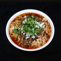 Short Rib Birria Ramen · Our Jalisco Style... Angus Short Ribs, simmered to perfection until it falls off the bone.  ...