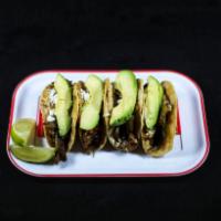 Nixtamal Raja’s  (Pepper) Tacos · Four Nixtamal CornTortillas, roasted Chipotle, Jalapeños, tomatoes, Queso Fresco and avacado.