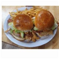 Chicken Chipotle Sandwich Dinner · Fresh grilled chicken breast topped with melted pepper jack cheese, bacon, avocado and our s...
