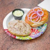 Tuna Salad Sandwich · Tuna salad, lettuce, and tomatoes.