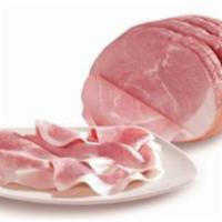 Proscuitto Cotto  · Italian Style cooked Ham, great for sandwiches or antipasto, preservative free.
