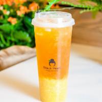 Passion Island · Iced pineapple and passionfruit oolong tea shake