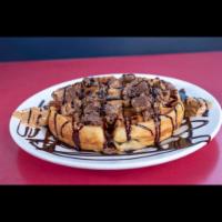 Reese’s peanut butter cup waffle · 