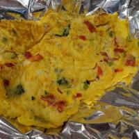 Western Omelet · 3 eggs, ham, peppers, onion and American cheese.