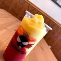 Mango & Strawberry Smoothie · Real Fruit Mango and Strawberry Mix. (Tapioca does not included) Large only