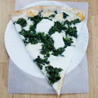 White Pizza Slice · Comes with mozzarella and ricotta cheese.