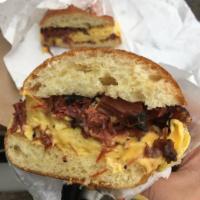 Pastrami, Eggs & Cheese Breakfast · Smoked and cured beef.