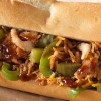 Grilled Chicken B.B.Q. Hot Sandwich · Boneless skinless chicken sandwich. Everything. Green peppers onions mayonnaise’s ketchup le...