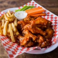 6 Piece Hot Wings with Fries & Soda · 