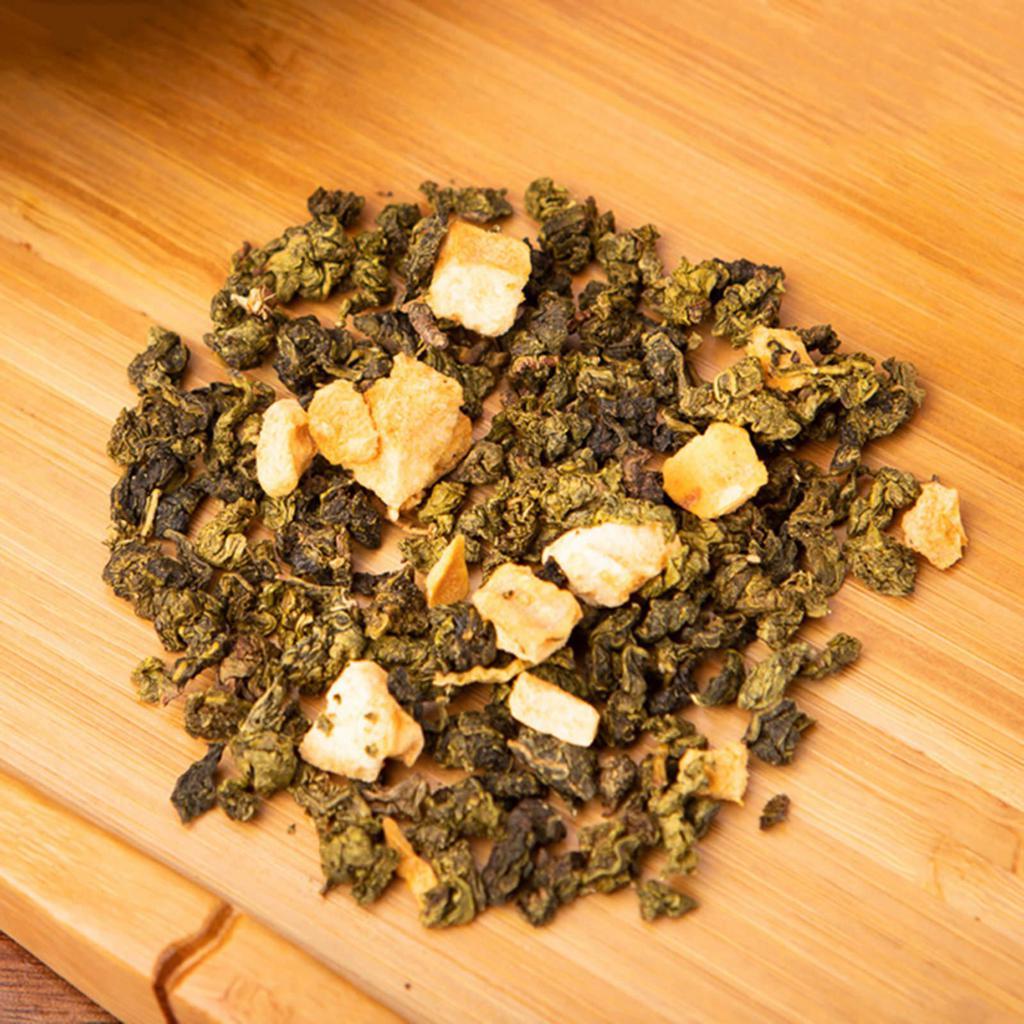 Ms. Apricot Loose Leaf Tea 1 oz. · This Chinese oolong is blended with luscious apricots. The
perfectly sweet fruit harmonizes with the nuttiness of the
oolong for a lovely, balanced tea. Drinking this tea iced is like
biting into a perfectly ripe apricot on a warm summer day.

Oolong, apricot, natural flavor