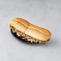 Cheesesteak Hero · Comes with peppers and onions.