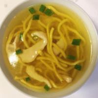 26. Chicken Noodle Soup · Served with fried noodle.