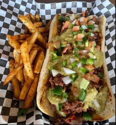 Philly Cheese Steak Sandwich · Thinly sliced ribeye, sauteed red and green bell peppers, onions, mushrooms, with your choice of mozzarella or homemade queso.