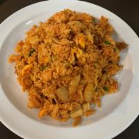 Kimchi Fried Rice (김치볶음밥) · Fried rice stir-fried with kimchi and choice of meat.