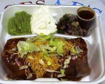 #31. Chimichanga · Deep-fried burrito with chicken or marinated beef mixture, comes with sour cream, Cesar’s guacamole fresh from avocado, lettuce, pico de gallo, and smothered in red salsa.