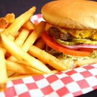 Cheeseburger Deluxe · Served with french fries. 