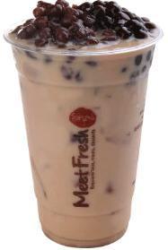 Milk Tea with Red Beans and Boba · 