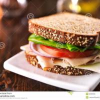 Gluten-Free Turkey Sandwich · INGREDIENTS: Gluten Free - Moxy Bread (Triple Filtered Purified Water, Brown Rice Flour, Mil...