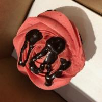 Raspberry Love · Our chocolate cupcake topped with Raspberry buttercream