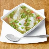 Veg. Momo Soup  · 5 pcs Veg, dumpling dipped in vegetable soup. 