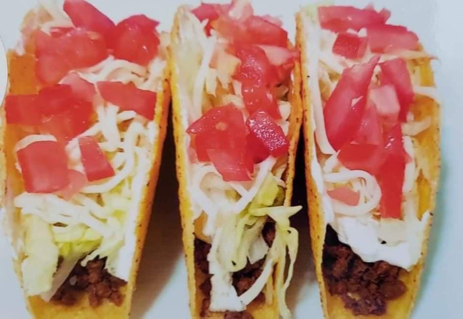 Hard Shell Taco · Comes of a crunchy corn tortilla with lettuce, tomato, cheese, sour cream, and your choice of meat.