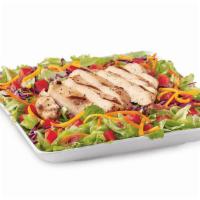 Grilled Chicken BLT Salad · Served with your choice of Marzetti dressing and topped with grilled chicken, chopped tomato...
