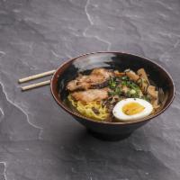 Tonkotsu Ramen · Pork&Chicken Broth,Ramen Noodle,Chashu Pork,Bamboo Shoot,Woodear Mushroom,Boiled Egg,Fish Ca...
