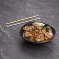 Roasted Black Garlic Ramen · Pork&Chicken Broth, Ramen Noodle, Chashu Pork,Bamboo Shoot, Woodear Mushroom,Green Onion,Boi...