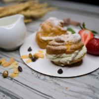 Cream Puff · A profiterole, cream puff or chou a la creme is a filled french choux pastry ball with a typ...