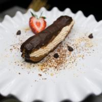 Eclair · It is an oblong pastry made with choux dough filled with pastry cream or chocolate whipped c...