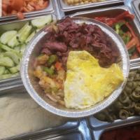 Cheese Omelet Platter · Two types of cheese. Served with home fries, hash browns or tater tots and toast. Other choi...