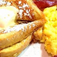 French toast and eggs Platter  · French toast and eggs.
