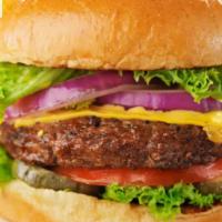 Tex-Mex burger sandwich · Burger,pepper jack,avocado pico de gallo,tomato, onion
