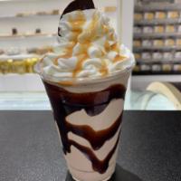 Peanut Butter Drink · Ice cream, cookie crispier, chocolate, peanut butter, and milk.