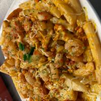 Loaded Seafood Fries · CRISPY FRIES LOADED WITH GRILLED SHRIMP - CRAWFISH TAILS - MOZZARELLA CHEESE - SEAFOOD SAUCE...